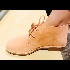 Hush Puppies PINK Suede Ankle Boots